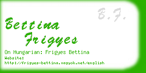 bettina frigyes business card